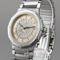 Rare TISSOT Navigator Men's Watch 37mm Vintage New Battery Swiss Made
