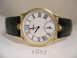 Rare Tiffany & Co Duel Time Swiss Quartz 18 K Gold Watch w Boxes New Batteries