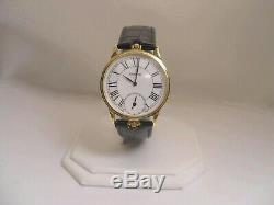 Rare Tiffany & Co Duel Time Swiss Quartz 18 K Gold Watch w Boxes New Batteries