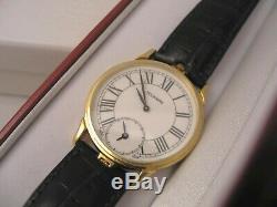 Rare Tiffany & Co Duel Time Swiss Quartz 18 K Gold Watch w Boxes New Batteries