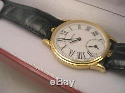 Rare Tiffany & Co Duel Time Swiss Quartz 18 K Gold Watch w Boxes New Batteries