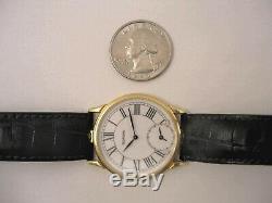 Rare Tiffany & Co Duel Time Swiss Quartz 18 K Gold Watch w Boxes New Batteries