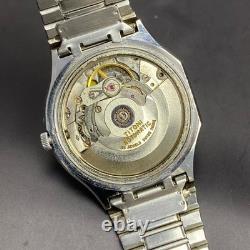 Rare Tiotoni Oak Style Automatic 8026 Silver Dial Swiss Made Date Vintage Watch