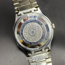 Rare Tiotoni Oak Style Automatic 8026 Silver Dial Swiss Made Date Vintage Watch