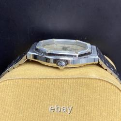 Rare Tiotoni Oak Style Automatic 8026 Silver Dial Swiss Made Date Vintage Watch