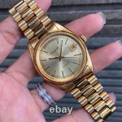 Rare Tissot President Automatic Day Date Gold Swiss Made Vintage Men Watch