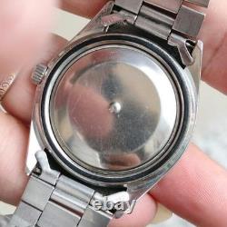 Rare Tissot President Automatic Day Date Linen Dial Silver Swiss Vintage Watch