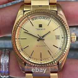 Rare Tissot President Day Date Automatic Gold Swiss Vintage Men Watch