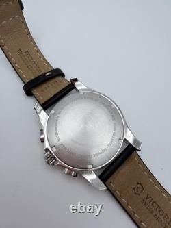 Rare Victorinox Swiss Army Chronograph 241496 White Dial Quartz Vintage Watch