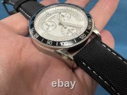 Rare Victorinox Swiss Army Chronograph 241496 White Dial Quartz Vintage Watch