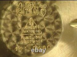 Rare Vintage 18ct Solid Gold Omega De Ville With Full Hallmarks 18k Swiss Made