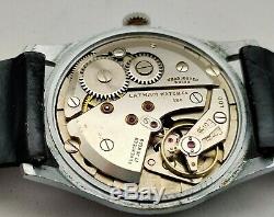 Rare Vintage 1940s Lathin Special Regulator Swiss Watch