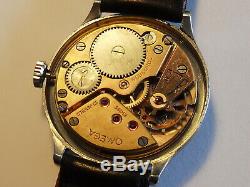 Rare Vintage 1944 Wwii Omega Cal. 30t2pc Military Raf Army Black Dial Swiss Watch