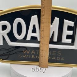 Rare Vintage 1950's Roamer Swiss Made Watches Light Up Sign Works! Free Shipping