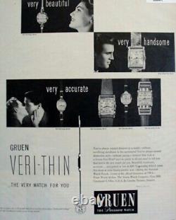 Rare Vintage 1950s Guren Veri-Thin 10K GF 17 Jewel Swiss Movement Ladies Watch