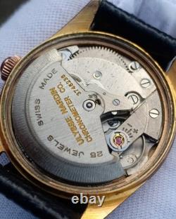 Rare Vintage 1950s Ulysse Nardin Automatic Gold Swiss Made (ETA 2472)