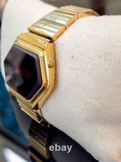 Rare Vintage 1970's Longines Electric Digital 18k Gp Men's Swiss Watch. 23700