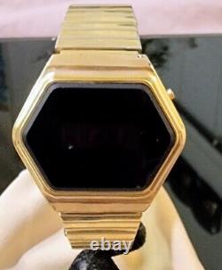 Rare Vintage 1970's Longines Electric Digital 18k Gp Men's Swiss Watch. 23700