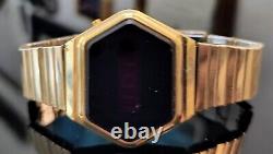 Rare Vintage 1970's Longines Electric Digital 18k Gp Men's Swiss Watch. 23700