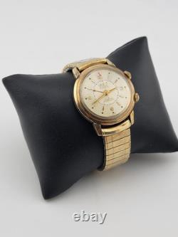Rare Vintage 1970's Louis Incabloc Antimagnetic 17j Alarm Swiss Watch. Working