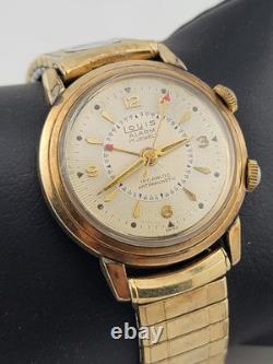 Rare Vintage 1970's Louis Incabloc Antimagnetic 17j Alarm Swiss Watch. Working