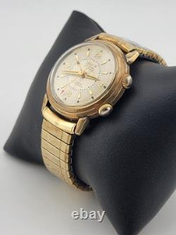 Rare Vintage 1970's Louis Incabloc Antimagnetic 17j Alarm Swiss Watch. Working