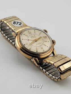 Rare Vintage 1970's Louis Incabloc Antimagnetic 17j Alarm Swiss Watch. Working