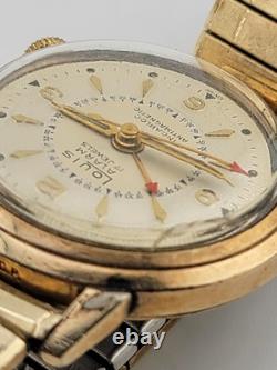 Rare Vintage 1970's Louis Incabloc Antimagnetic 17j Alarm Swiss Watch. Working