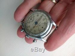 Rare Vintage 1970's PIERCE CHRONOGRAPH ANTIMAGNETIC Men's Swiss Wristwatch