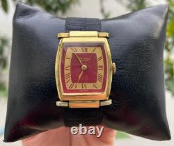 Rare Vintage 1973 Jean Perret Geneve 17 Jewels Cal. 82 Swiss Made Tank 25mm Watch