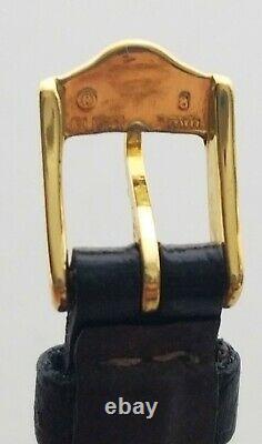 Rare Vintage 1978 Gucci Gold & Black Enameled Women's Swiss Watch