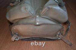 Rare Vintage 1979 Swiss Army Miliraty Rubberized Waterproof Leather Big Backpack