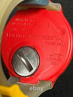 Rare Vintage 1980s Swatch Swiss Watch Coca Cola, World Map Wristwatch