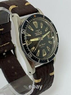 Rare Vintage 60s Technos Sky Diver 500m Swiss Original Dial, Auto 2472 Serviced