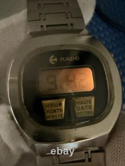Rare Vintage 80's RADO Swiss Digital Quartz Men's Watch Full Working