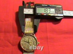 Rare Vintage 9ct Gold Rocina Liverty Mens Watch & Gp Mesh Band Quarzt Swiss