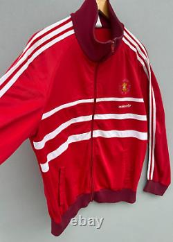 Rare Vintage ADIDAS SFV. ASF Swiss Full Zip Track Jacket Red Size XXL