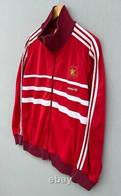 Rare Vintage ADIDAS SFV. ASF Swiss Full Zip Track Jacket Red Size XXL