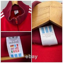 Rare Vintage ADIDAS SFV. ASF Swiss Full Zip Track Jacket Red Size XXL