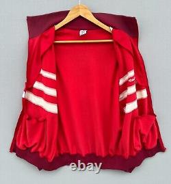 Rare Vintage ADIDAS SFV. ASF Swiss Full Zip Track Jacket Red Size XXL