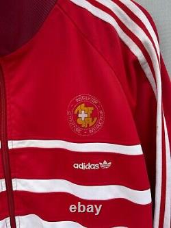 Rare Vintage ADIDAS SFV. ASF Swiss Full Zip Track Jacket Red Size XXL