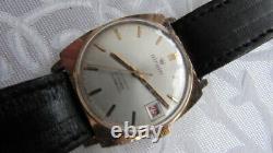 Rare Vintage AIRAIN Automatic Date Swiss men's Wrist Watches goldplated 10 m