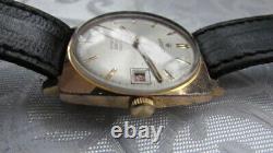 Rare Vintage AIRAIN Automatic Date Swiss men's Wrist Watches goldplated 10 m