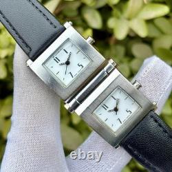 Rare Vintage AL Cobra Double Square Dial Swiss Made Men's Quartz Watch AC2016L