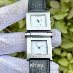 Rare Vintage AL Cobra Double Square Dial Swiss Made Men's Quartz Watch AC2016L