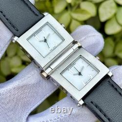 Rare Vintage AL Cobra Double Square Dial Swiss Made Men's Quartz Watch AC2016L