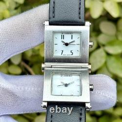 Rare Vintage AL Cobra Double Square Dial Swiss Made Men's Quartz Watch AC2016L