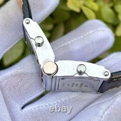 Rare Vintage AL Cobra Double Square Dial Swiss Made Men's Quartz Watch AC2016L