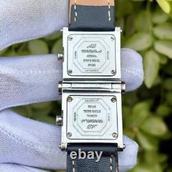 Rare Vintage AL Cobra Double Square Dial Swiss Made Men's Quartz Watch AC2016L