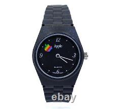 Rare Vintage APPLE WATCH Collectible Swiss Quartz BLACK GRILAMID Macintosh